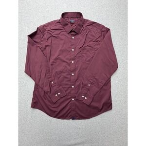 UNTUCKit Shirt Mens 2XL Red Gironde Slim Fit Long Sleeve Stretch Button Up
